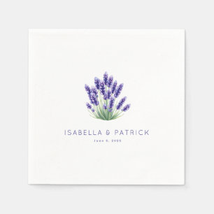 Serene Paarse Bloemige Lavendel Servet