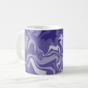 Serene paarse golven in abstracte harmonie koffiemok