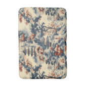 Serene pagodes in een bergachtig landschap badmat (Voorkant Verticaal)