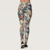 Serene pagodes in een bergachtig landschap leggings (Achterkant)