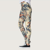 Serene pagodes in een bergachtig landschap leggings (Links)