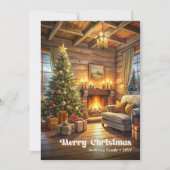 Serene painted Christmas interior in festive charm Feestdagenkaart (Voorkant)