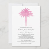 Serene Palm Tree Waterverf | Bruiloft Kaart (Voorkant)