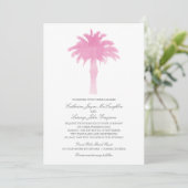 Serene Palm Tree Waterverf | Bruiloft Kaart (Staand voorkant)