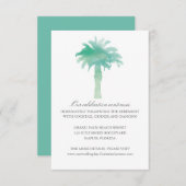 Serene Palm Tree Waterverf | Ontvangst Kaart (Voorkant / Achterkant)