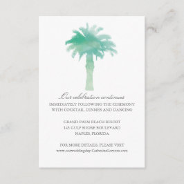 Serene Palm Tree Waterverf | Ontvangst Kaart
