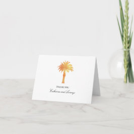 Serene Palmboom Aquarel | Dank U Bedankkaart