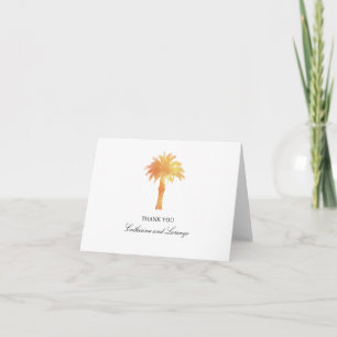 Serene Palmboom Aquarel   Dank U Bedankkaart