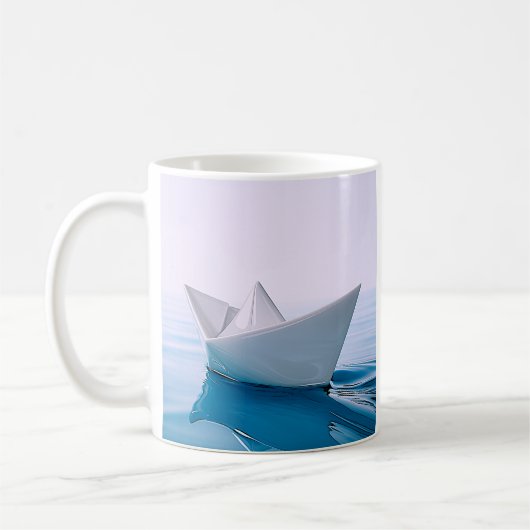 Serene Paper Boat Koffiemok (Links)