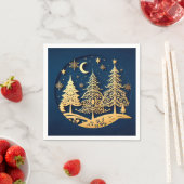 Serene Papercut Pines – Moonlit Forest Servet (Insitu)