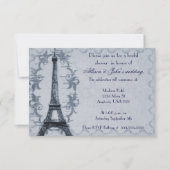 Serene Paris Grunge Bridal Shower Kaart (Voorkant)