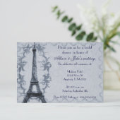 Serene Paris Grunge Bridal Shower Kaart (Staand voorkant)