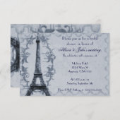 Serene Paris Grunge Bridal Shower Kaart (Voorkant / Achterkant)