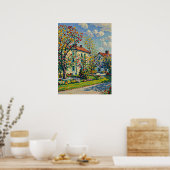 Serene Park Scene in het vroege voorjaar Poster (Keuken)