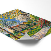 Serene Park Scene in het vroege voorjaar Poster (Hoek)