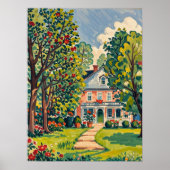 Serene Park Scene in het vroege voorjaar Poster (Voorkant)