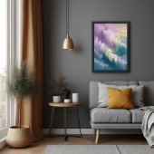 Serene Pastel Abstract Wave Dreamy Wall Art Poster