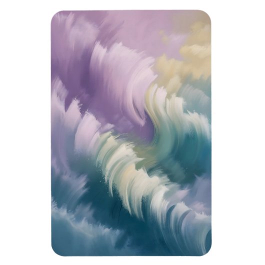 Serene Pastel Abstracte Golf Droomkunst Magneet (Verticaal)