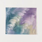 Serene Pastel Abstracte Wave Dromerige Kunst Wandkleed (Voorkant (horizontaal))