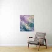 Serene Pastel Abstracte Wave Dromerige Kunst Wandkleed (In situ)