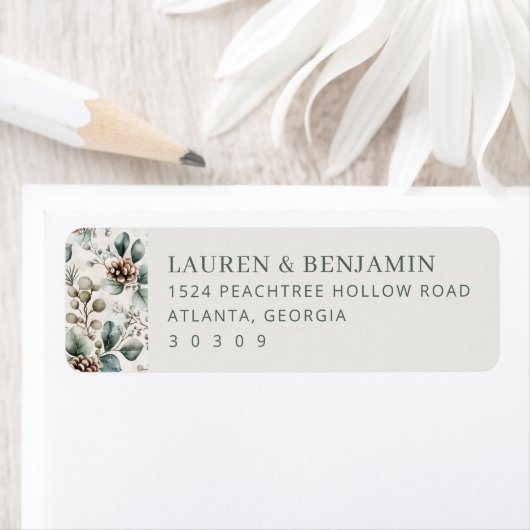 Serene Pastel Botanical Etiket (Insitu)