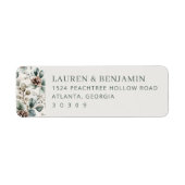 Serene Pastel Botanisch Etiket (Voorkant)