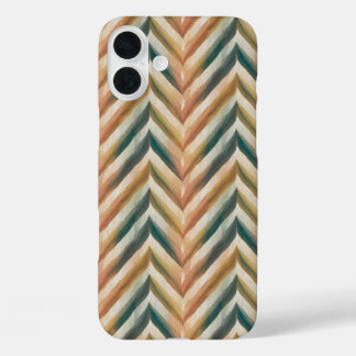Serene Pastel Chevron Flow iPhone 16 Plus Hoesje