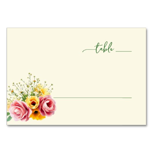 Serene Pastel Floral Bouquet Kaart (Voorkant)