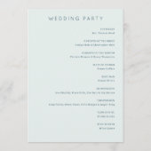 Serene Pastel Floral Wedding Ceremony Programmakaart (Achterkant)