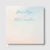 Serene Pastel Gradiënt met Sterren Gastenboek (Voorkant)