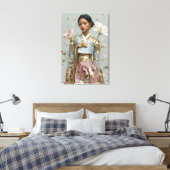 Serene Pastel Hanbok en Goud Folie Canvas Kunst (Insitu (Slaapkamer))