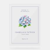 Serene Pastel Hydrangea Acryl Bord (Voorkant)
