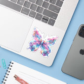 Serene Pastel Vlinder Stickers (Laptop met iPhone)