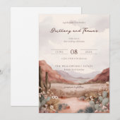 Serene Pastel Watercolor Desert Landscape Kaart (Voorkant / Achterkant)