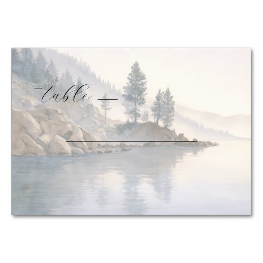 Serene Pastel Watercolor Landschap Kaart (Voorkant)