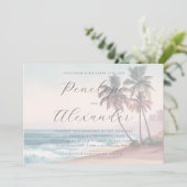Serene Pastel Waterverf Strandgolven Kaart (Staand voorkant)