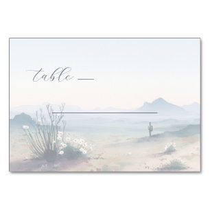 Serene Pastel Waterverf Woestijn Landschap Kaart