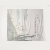Serene Pastel Waterverf Woestijn Landschap Wandkleed (Voorkant (horizontaal))