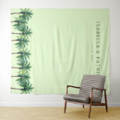 Serene Pastelgroene Palmboom Wandkleed (In Situ (horizontaal))
