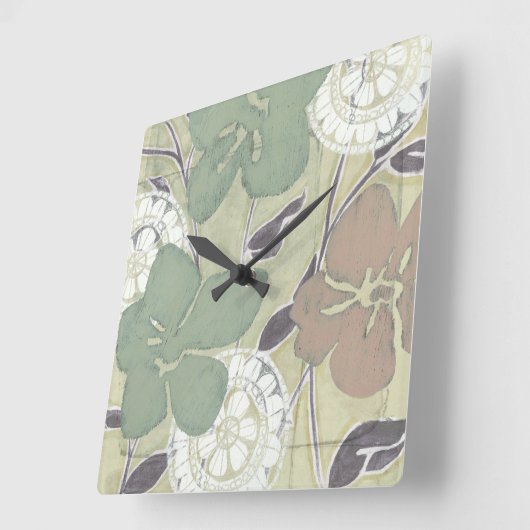 Serene Pastels II Vierkante Klok (Hoek)