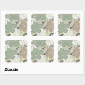 Serene Pastels II Vierkante Sticker (Vel)