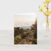 Serene path above the clouds with golden sunrise kaart (Gele Bloem)