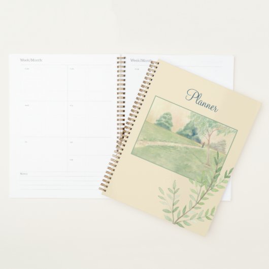 Serene Path Watercolor Dagelijkse Planner (Display)
