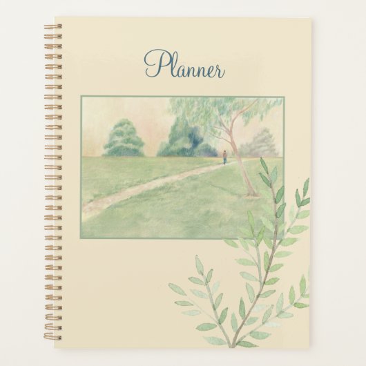 Serene Path Watercolor Daily Planner (Voorkant)