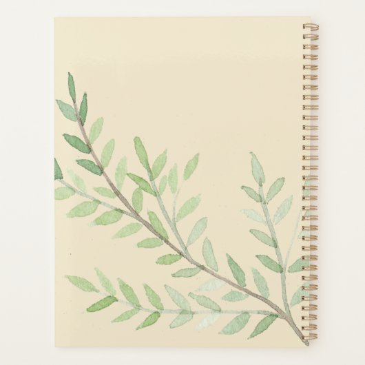Serene Path Watercolor Daily Planner (Achterkant)