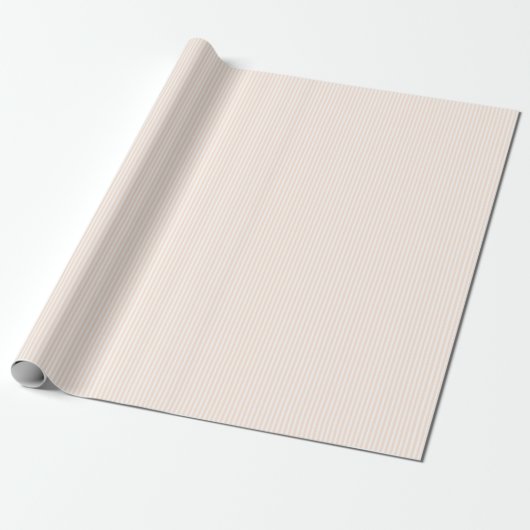 Serene Peach Minimalist Vertical Lines Cadeaupapier (Uitgerold)