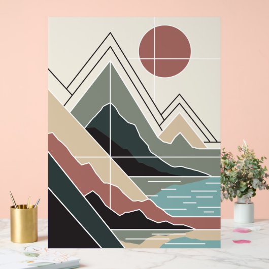 Serene Peaks Acryl Bord (Huwelijk)