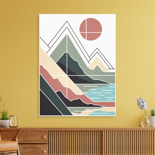 Serene Peaks Canvas Afdruk (Insitu (Woonkamer))