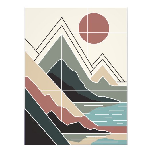 Serene Peaks Foto Afdruk (Voorkant)