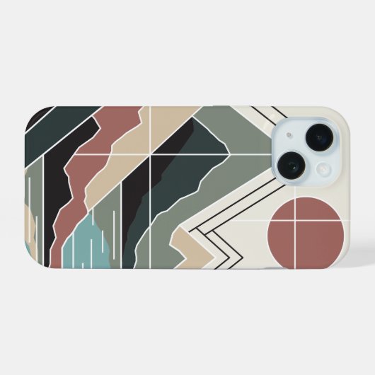 Serene Peaks iPhone 15 Case (Achterkant horizontaal)